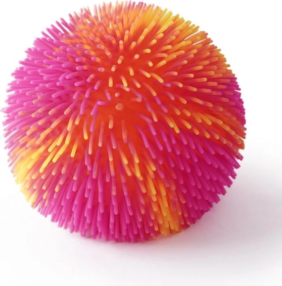 Střapatý duhový míč se světlem - oranžovo růžový