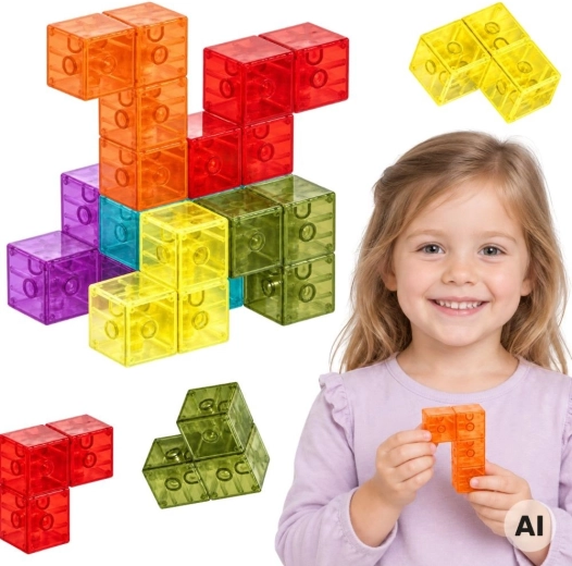 Woopie magnetická 3D stavebnice Tetris