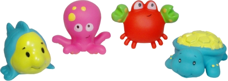 Pískací zvířátka do koupele pro malé děti