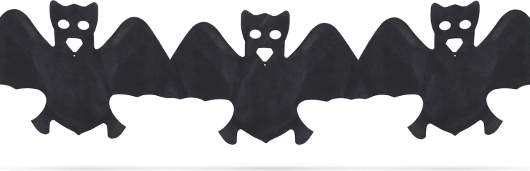 Halloweenská papírová girlanda s netopýry 3 m