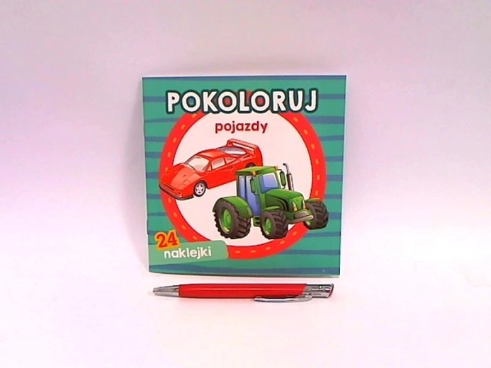Pokoloruj pojazdy – omalovánka se samolepkami