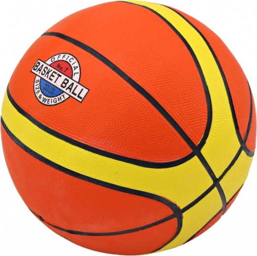Basketbalový míč 7–9 lbs, oranžovo‑žlutý, velikost 7