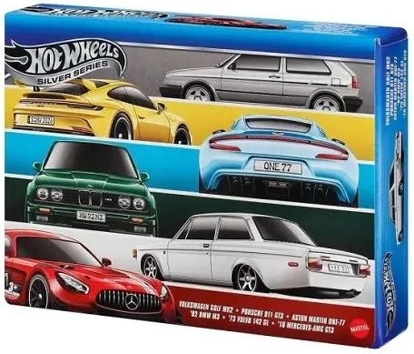 Hot Wheels Silver Series Euro Style sada aut - 6 ks