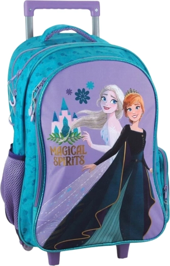 Školní batoh na kolečkách Frozen Magical Spirits tyrkysový