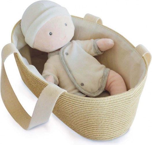 Doudou Jolijou panenka Pol v přenosné tašce do kočárku 28 cm