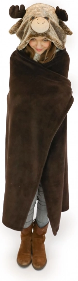 Cozy Noxxiez hřejivá deka s kapucí sob