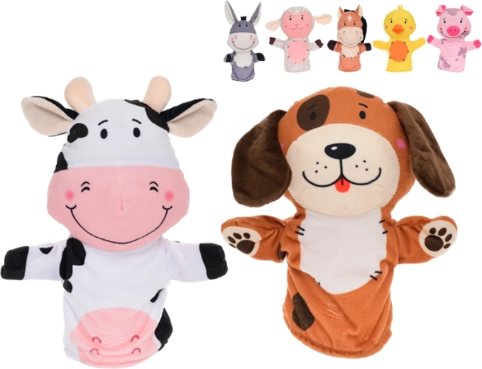 Plyšový maňásek zvířátko 27 cm pro miminka