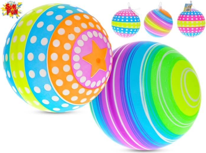 Sun Fun duhový plastový míč 22 cm