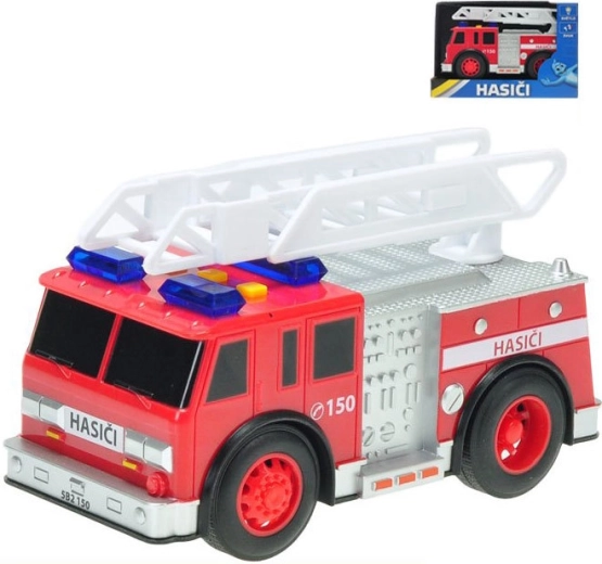 Hasičské auto se světlem a zvukem 18 cm - 1 kus