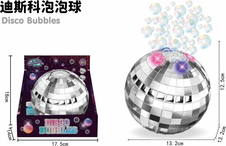 Bublifuk disco koule se světelnými efekty