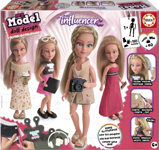 Educa my model doll design kreativní sada influencerka