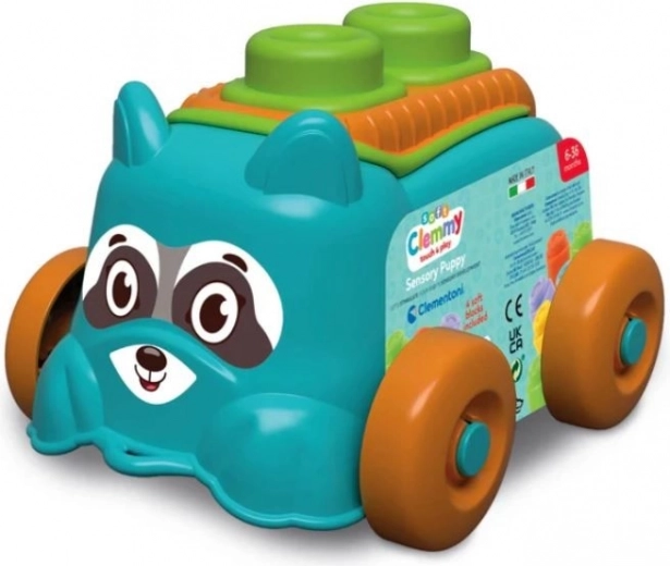 Smyslový kamarád štěňátko s kostičkami Clemmy