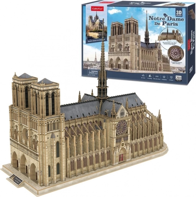 3D puzzle Katedrála Notre-Dame od CubicFun