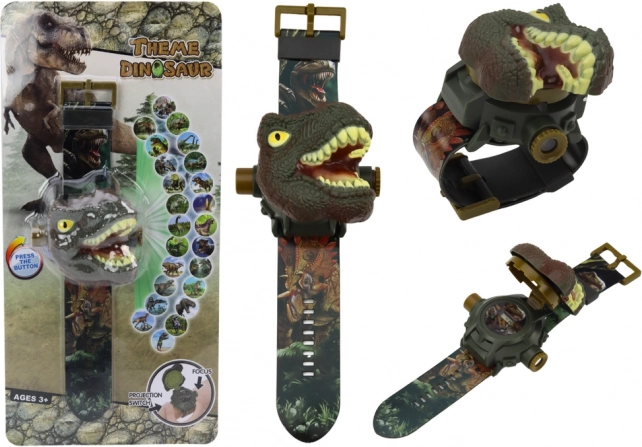 Hodinky s projektorem 3D dinosaurus Tyrannosaurus Rex 22cm