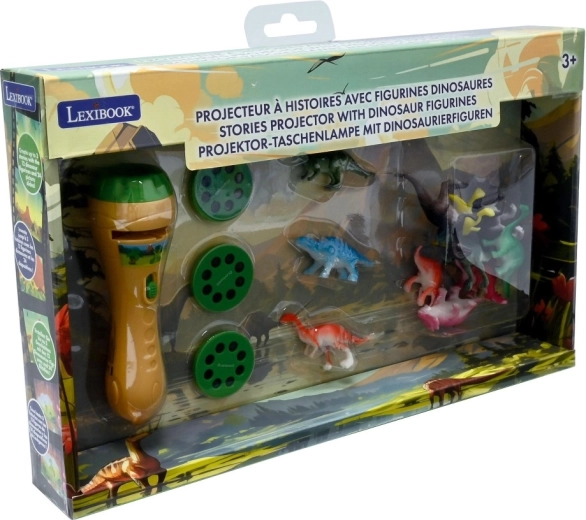 Lexibook baterka s projektorem příběhů a figurkami dinosaurů