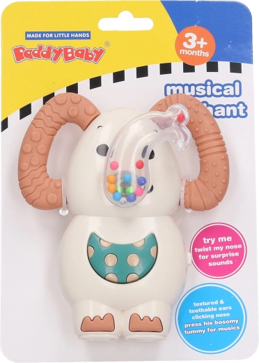 Chrastítko slon se světly a zvuky 12 cm