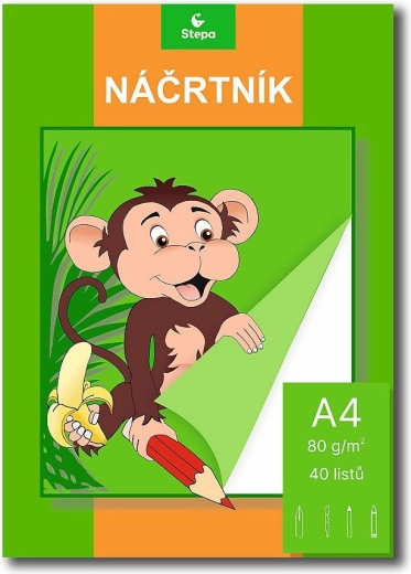Náčrtník A4, 40 listů, 80 g/m²