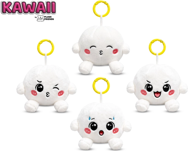 Plyšový přívěsek na klíče Bao knedlíček Plush Friends Kawaii 8 cm - 1 kus