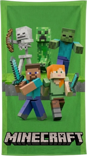 Dětská rychleschnoucí osuška Minecraft green attack 70 × 140 cm
