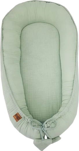EKO mušelínové hnízdo pro miminko Mint 90 × 60 cm