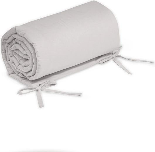 Mantinel do postýlky Petite&Mars Tilly Max light grey 360 cm