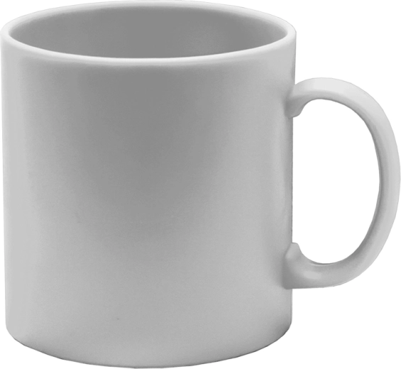 Velký hladký plastový hrnek 350 ml – mix barev