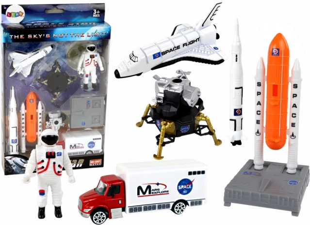 sada vesmírných figurek a raket 8 dílů
