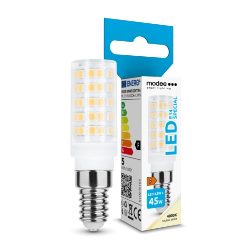 Modee Lighting LED keramická žárovka E14 4,3 W 4000K 360°