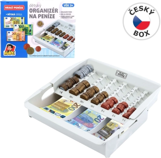 Box na peníze – organizér na euro mince a bankovky