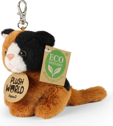 Plyšová klíčenka kočka ECO-FRIENDLY Plush World 9 cm