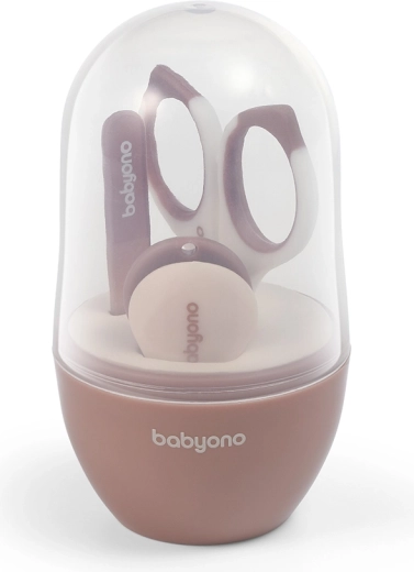 BabyOno manikúrní sada pro děti v pouzdře béžová