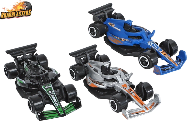Kovová formule Roadblasters 7,5 cm - sada 3 ks