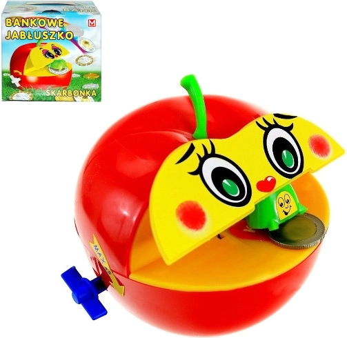 Pokladnička jablíčko s automatickým vkládáním mincí