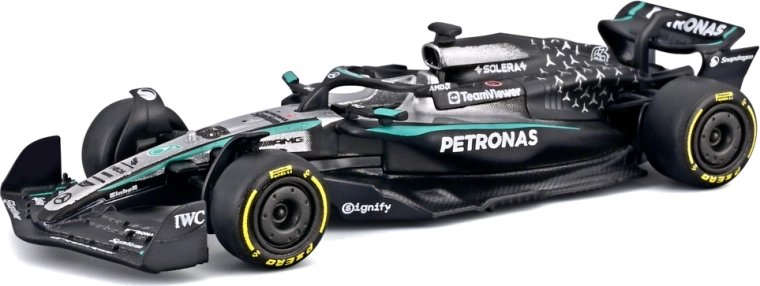 Bburago model formule 1 Mercedes-AMG Petronas W16 (2025) George Russell #63 1:64 v blistru
