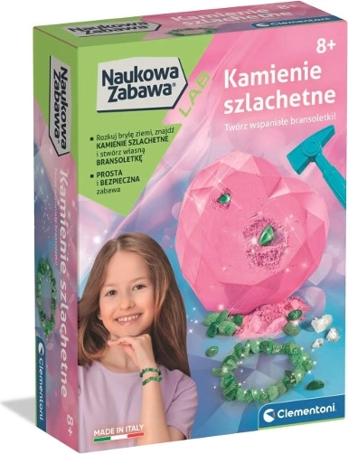 Fosilie a drahokamy – dívčí sada na vykopávání a tvorbu šperků