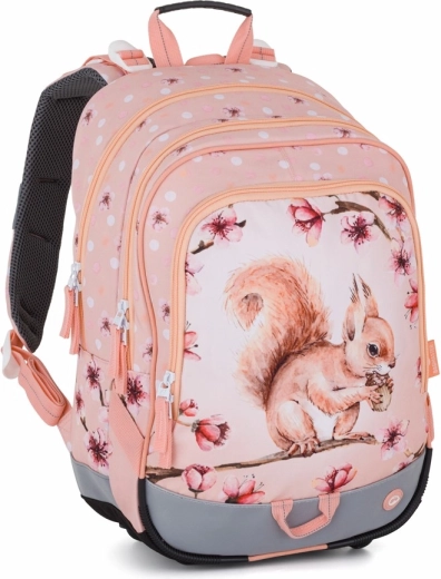 Bagmaster Alfa 26 školní tříkomorový batoh veverka