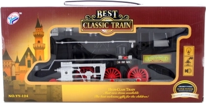 kouřící plastová lokomotiva na baterie