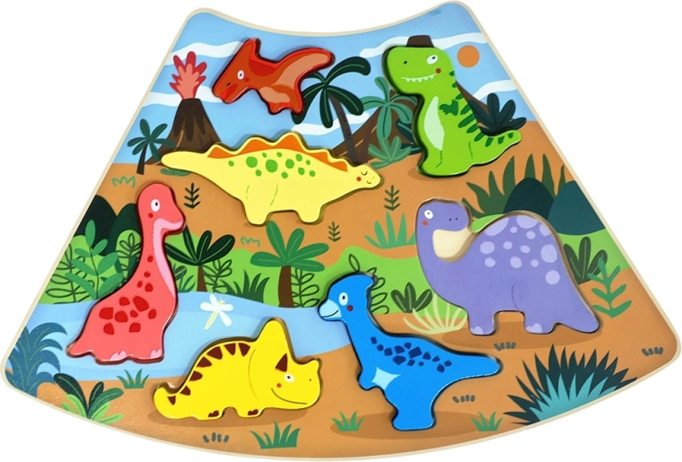 2Kids Toys Dřevěné vkládací puzzle dinosauři