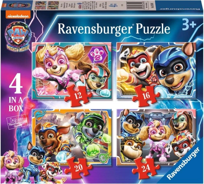Ravensburger puzzle Tlapková patrola ve velkofilmu 4v1 (12–24 dílků)