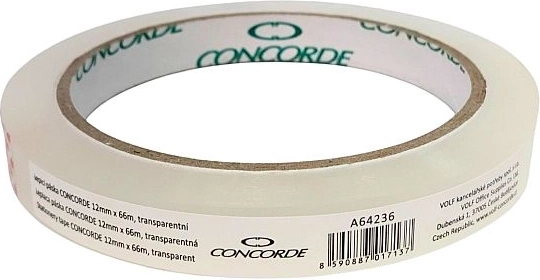 Lepicí páska CONCORDE 12 mm × 66 m, transparentní