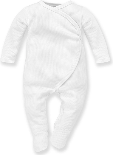 Pinokio overal Lovely Day s dlouhým rukávem, žebrovaný, bílý (velikost 68)