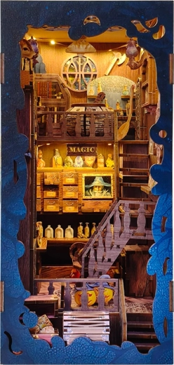 3D skládačka zarážka na knihy – magická knihovna