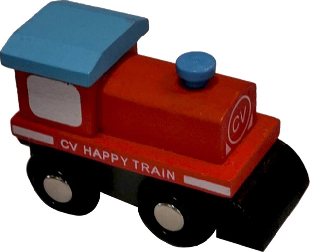 Babu vláčky – červená dřevěná mašinka