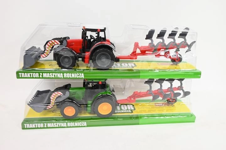 Traktor se zemědělským strojem