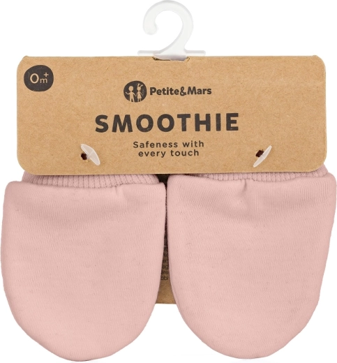 Petite&Mars kojenecké rukavičky Smoothie delicate pink