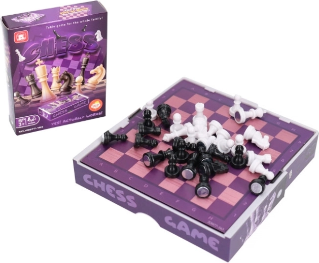 Cestovní šachy s magnetickou šachovnicí v krabičce