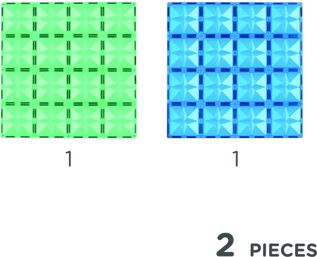 Cleverclixx velké magnetické základní desky modrá a zelená (2 ks)