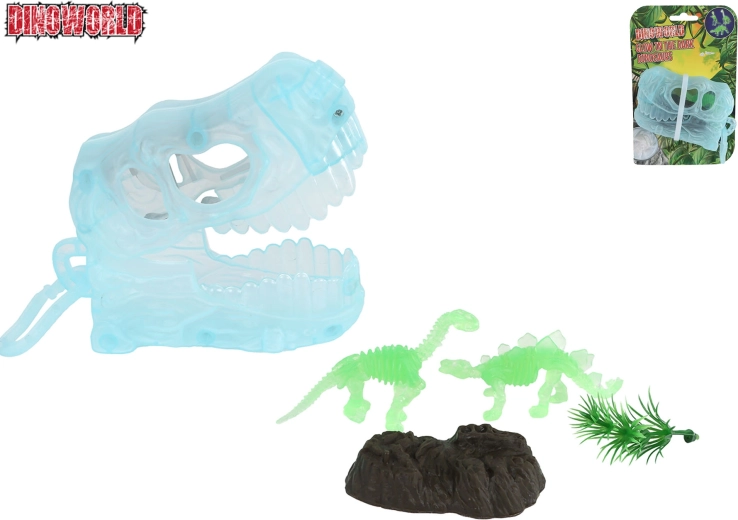 Dinoworld 3D přívěsek na klíče se svítícími dinosaury 11 cm