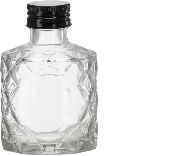 Lahvička Diament 100 ml s kovovým šroubovacím uzávěrem 28 mm