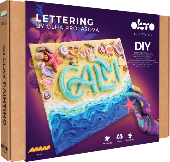 Okto lettering výtvarný set malování hmotou Calm 30 × 40 cm